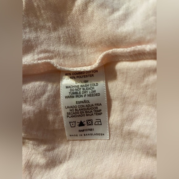 Miami Style Light Baby Pink Virginia Beach Racerback Tank V Neck Cotton Blend M - Picture 5 of 6